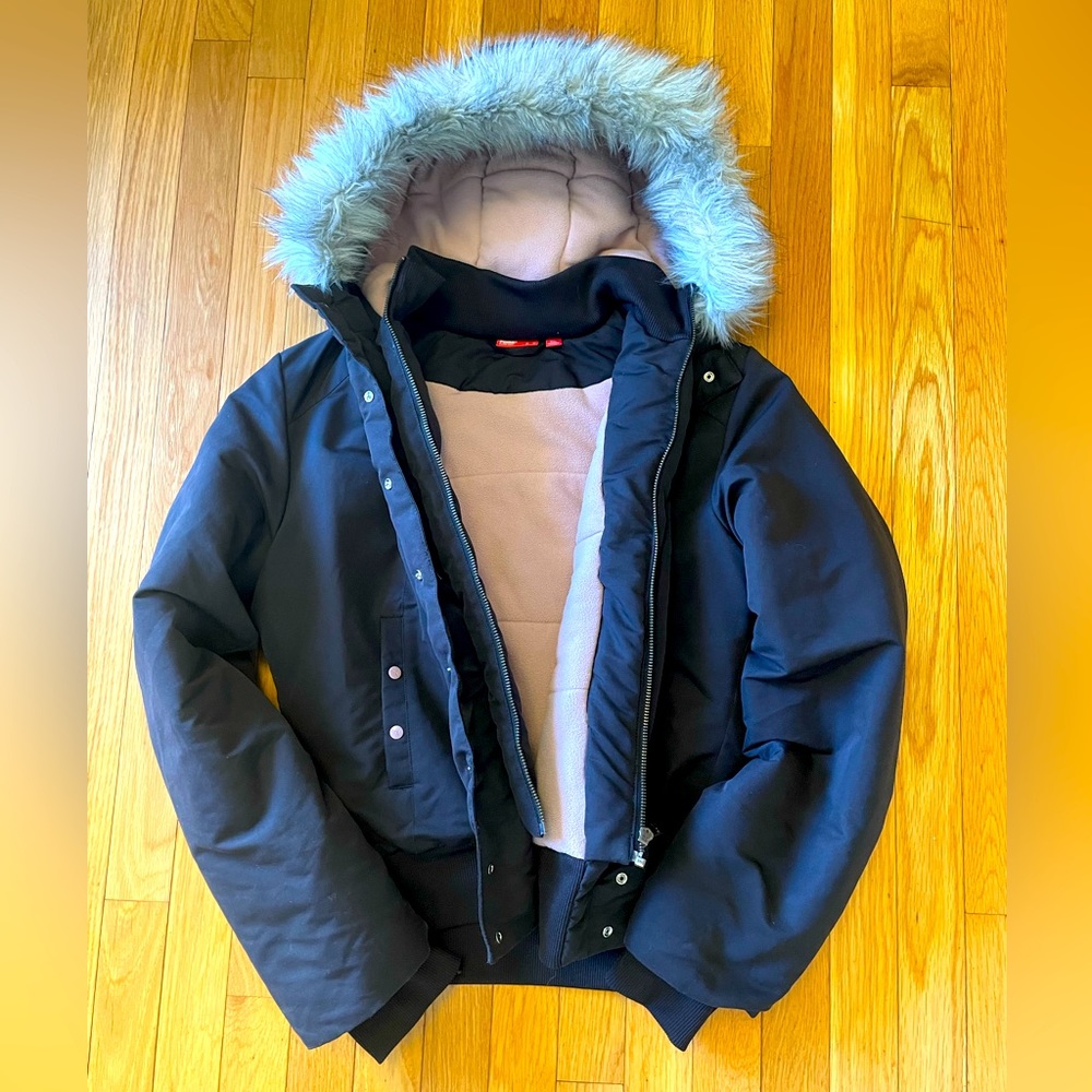 Puma Pink and Black Bomber Jacket